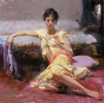 パリの女の子ピノ・ダエニ美しい女性女性 Oil Paintings